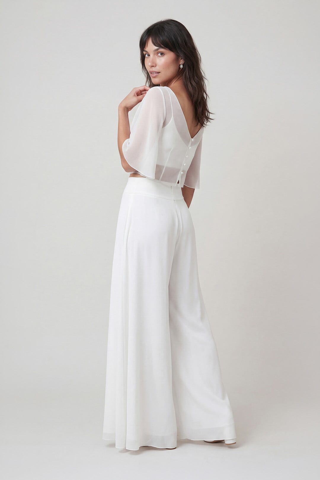 noni-effie-chiffon-braut-top-ivory-volants-rmel-v-ausschnitt image 4