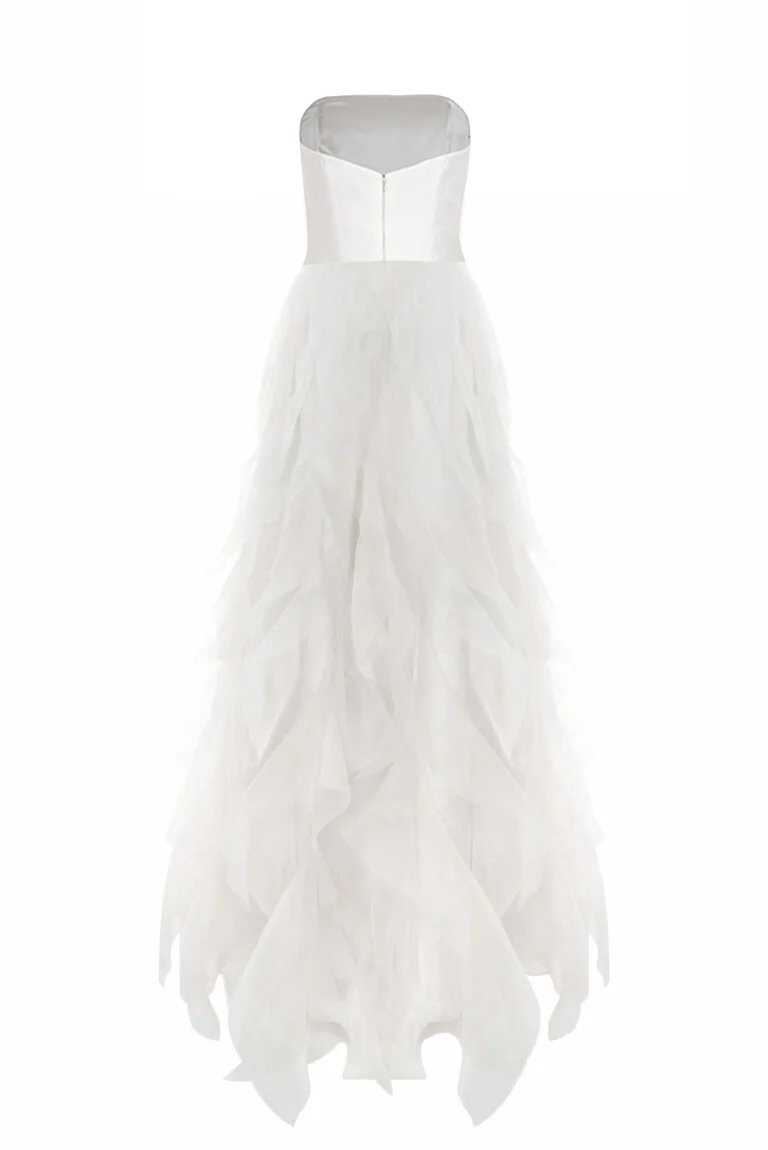 kaviar-gauche-bustier-volant-brautkleid-a-linie image 4