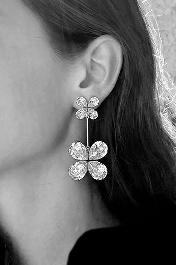 kaviar-gauche-trefoil-summer-cocktail-earrings-kristall-ohrringe-gold image 2