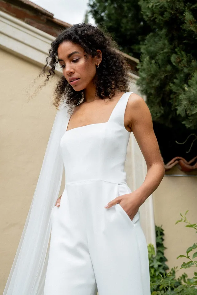 noni-selected-braut-jumpsuit-aino-aus-cr-pe-mit-carr-ausschnitt image 1