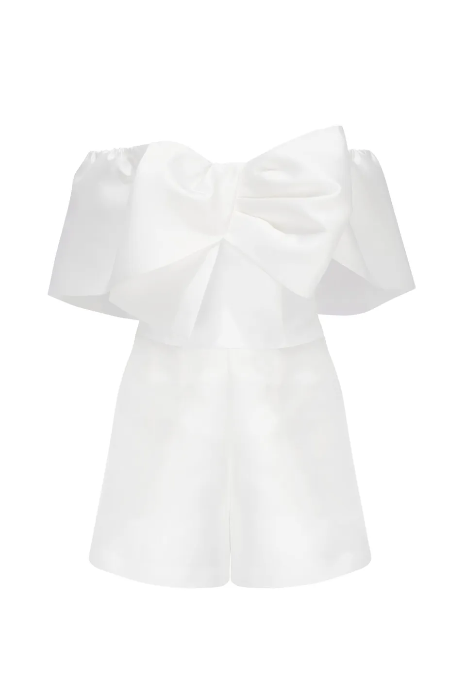 kaviar-gauche-bowerall-short-braut-jumpsuit-kurz-mit-schleife-ivory image 1