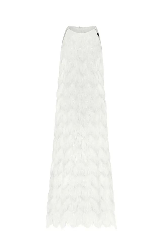 kaviar-gauche-twist-dress-maxi-brautkleid-mit-fransen-in-ivory image 1