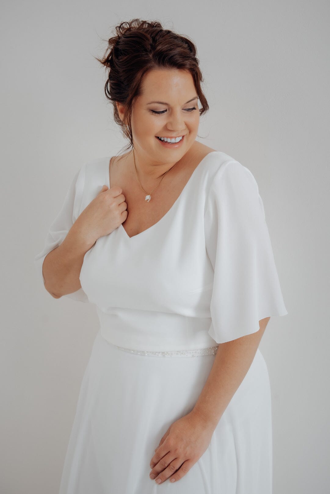 noni-selected-amelie-braut-top-ivory-v-ausschnitt-knopfleiste image 6