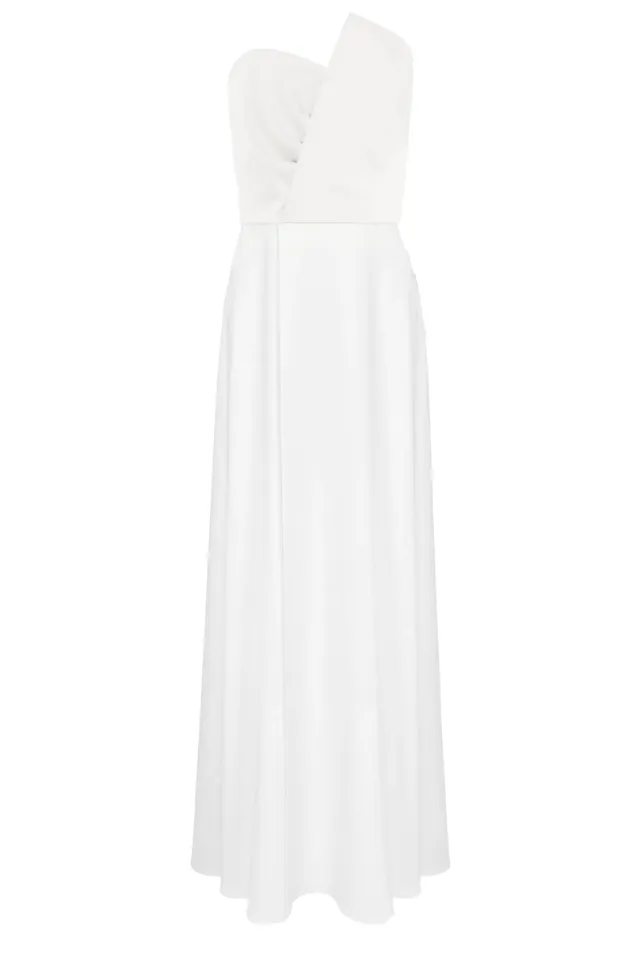 kaviar-gauche-asymmetric-bustier-wide-brautkleid-schlitz image 1