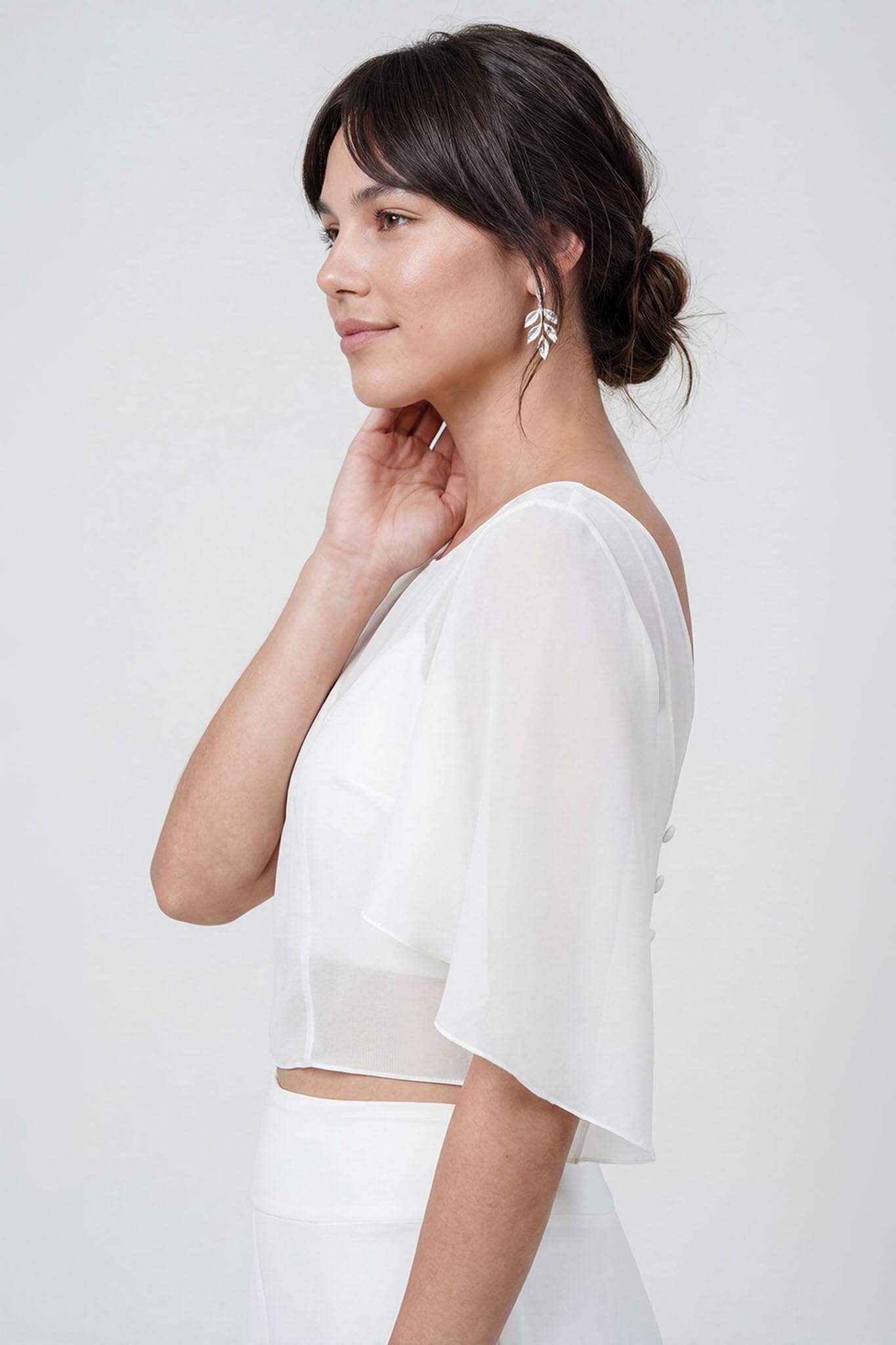 noni-effie-chiffon-braut-top-ivory-volants-rmel-v-ausschnitt image 6