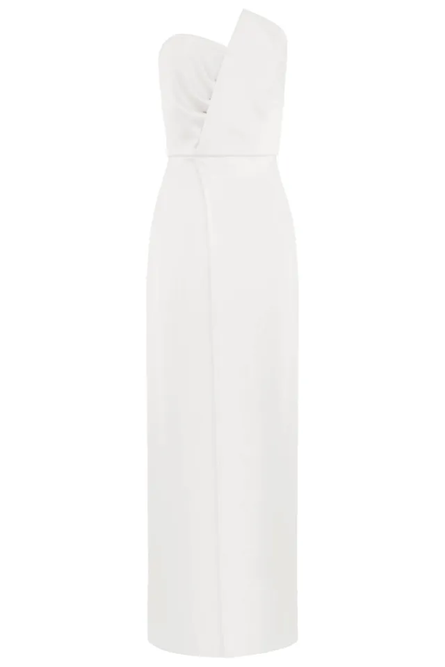 kaviar-gauche-asymmetric-bustier-etuikleid-ivory image 1