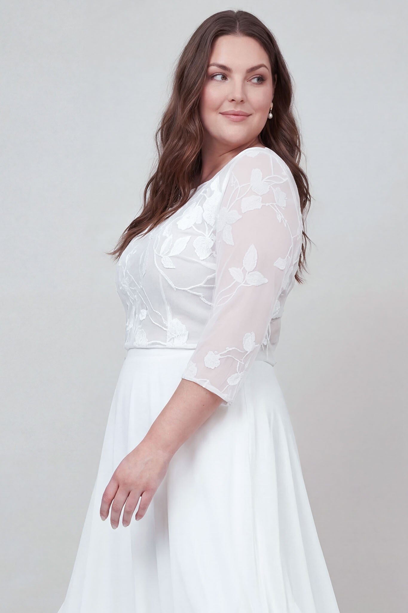 noni-selva-chiffon-braut-top-curvy-bl-ten-dreiviertel-arm image 3