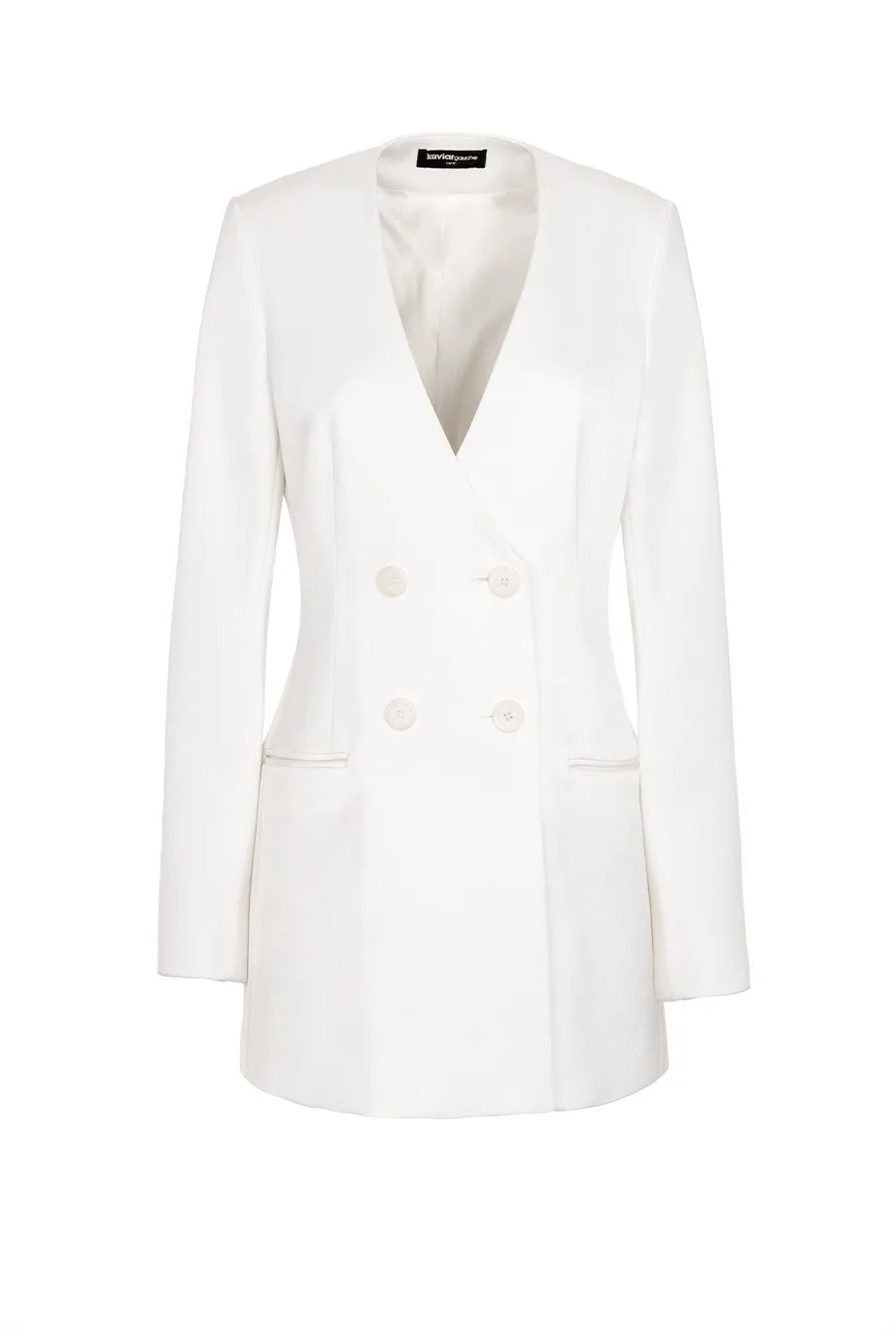 kaviar-gauche-bouton-blazer-dress-ivory image 1