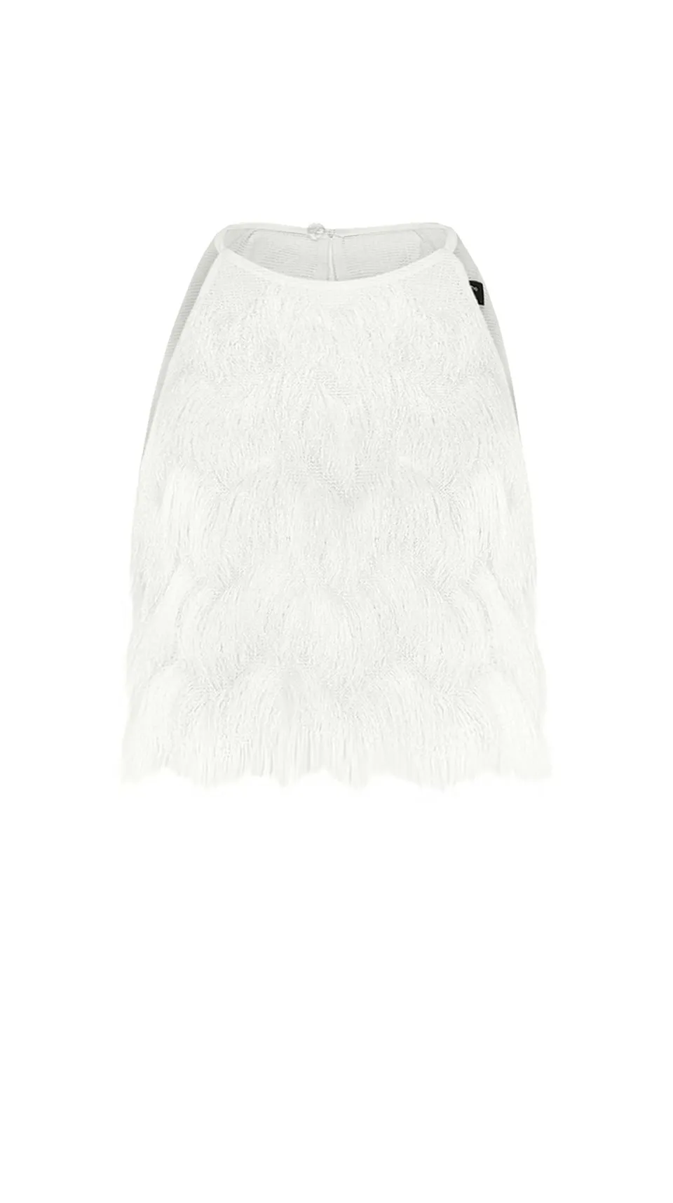 kaviar-gauche-twist-top-high-neck-top-ivory-mit-fransen image 1