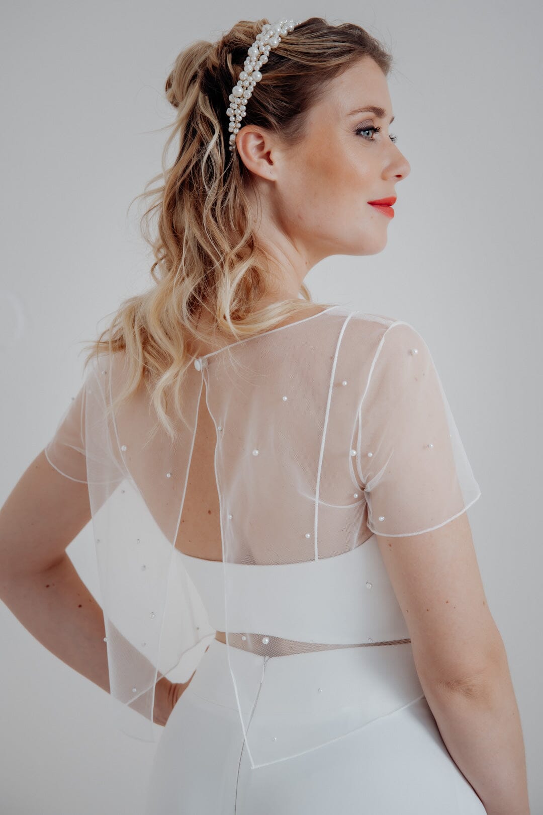 noni-rubia-selected-perlen-braut-top-kurzarm-ivory image 8