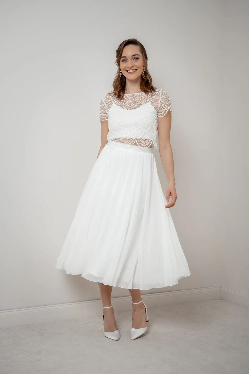 noni-mireya-braut-rock-aus-chiffon-in-midi-l-nge-ivory image 1