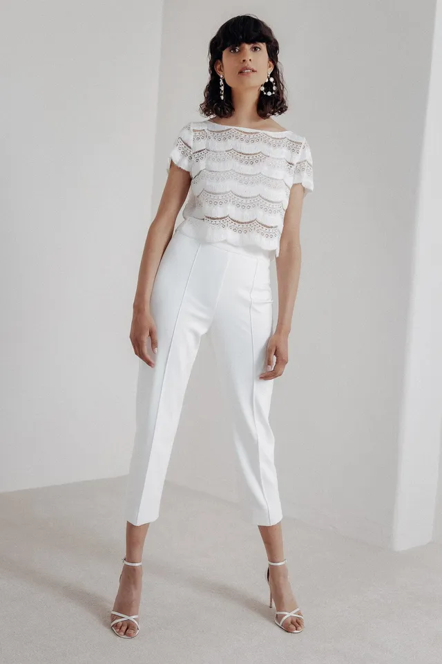 noni-braut-hose-lenya-mit-b-gelfalten-in-ivory-wei image 1