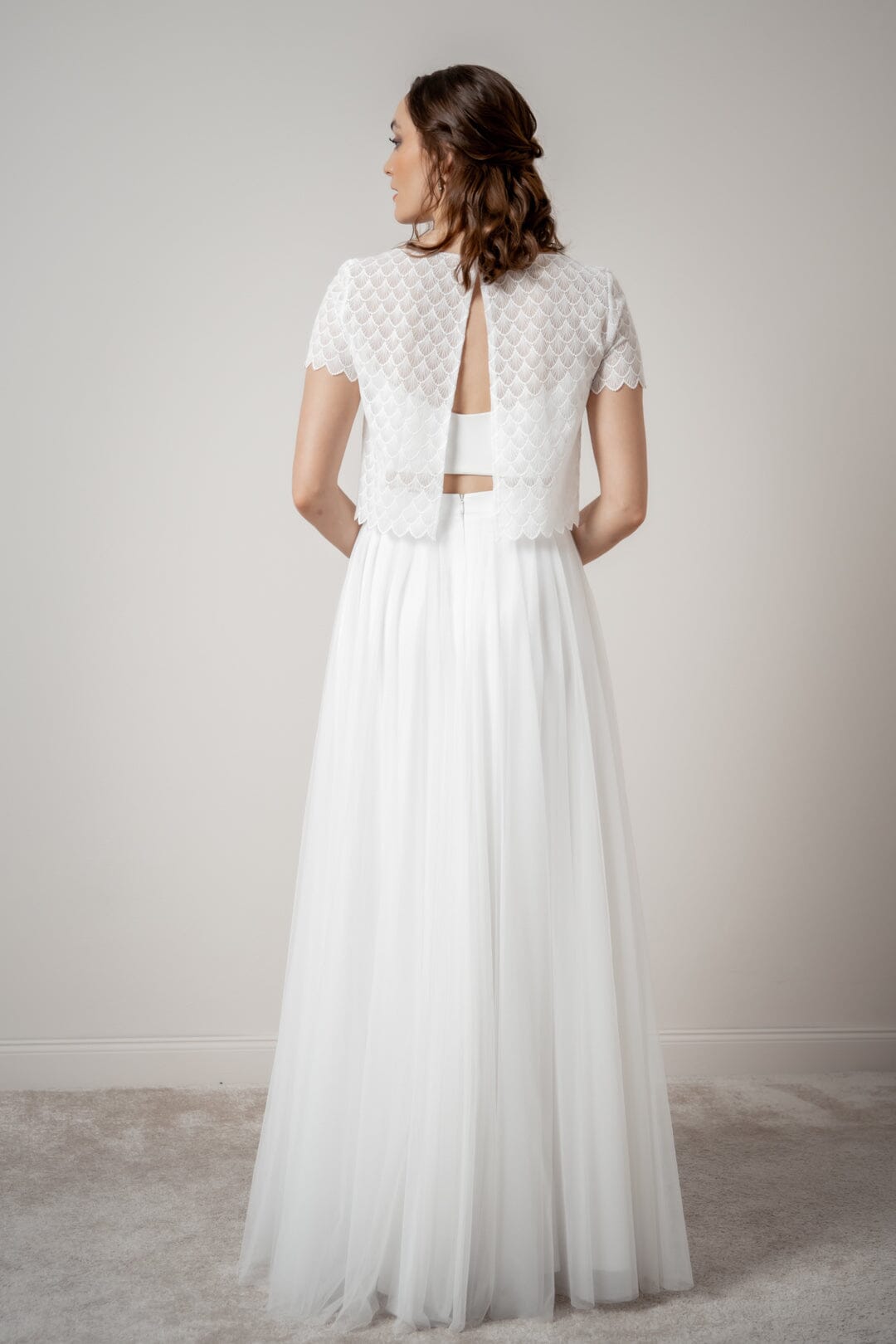 noni-selected-doli-top-aus-vintage-spitze-kurzarm-ivory image 5