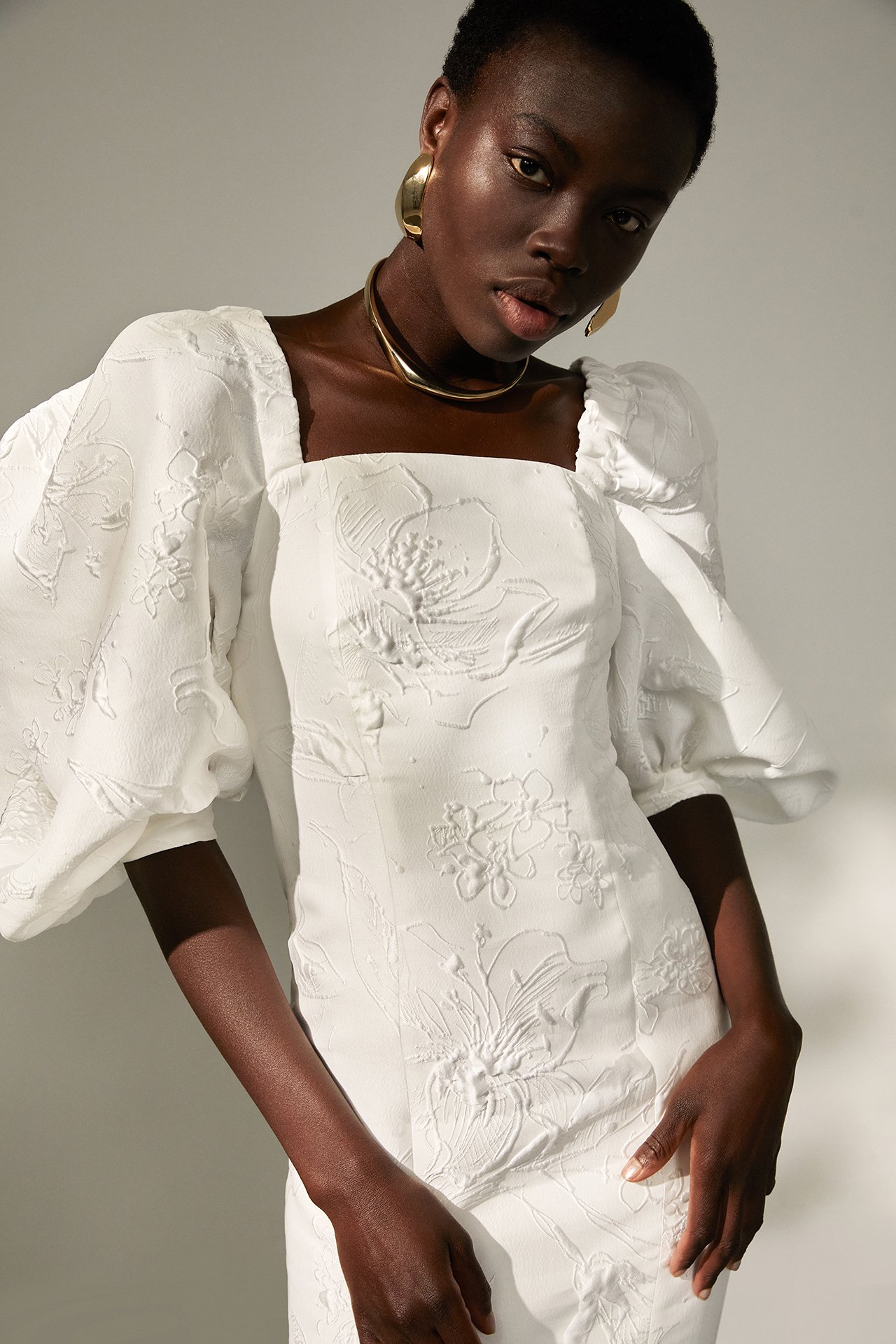 kaviar-gauche-clooney-carr-dress-midi-brautkleid-jacquard image 2