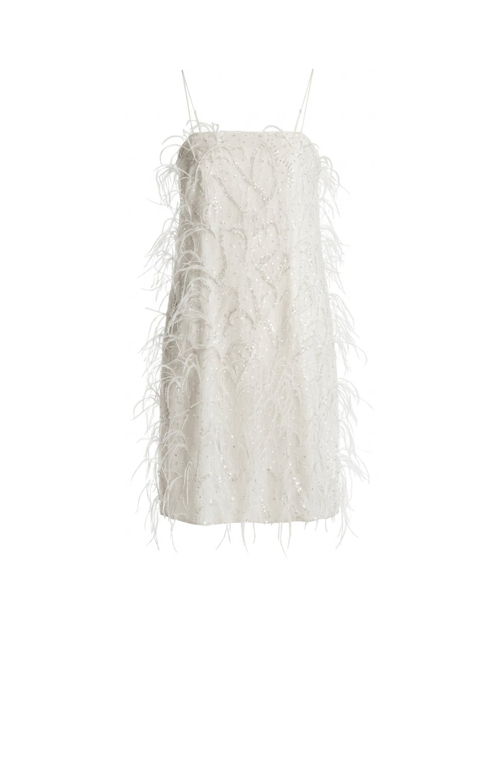 kaviar-gauche-feather-mini-dress-braut-minikleid-mit-feder-stickerei image 1