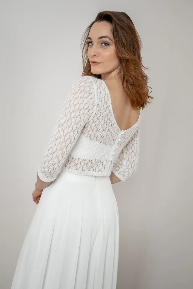 noni-haldis-brautpullover-kurz-stricktop-mit-r-ckenkn-pfen image 1