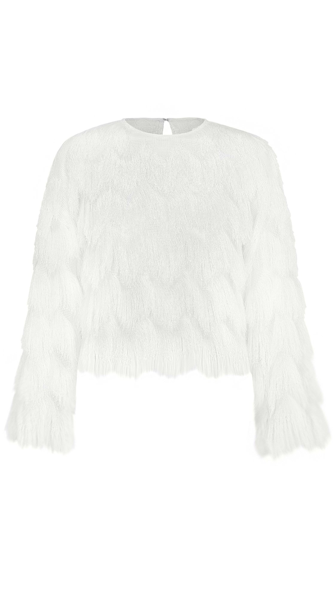 kaviar-gauche-twist-pulli-standesamt-pulli-ivory-mit-fransen image 1