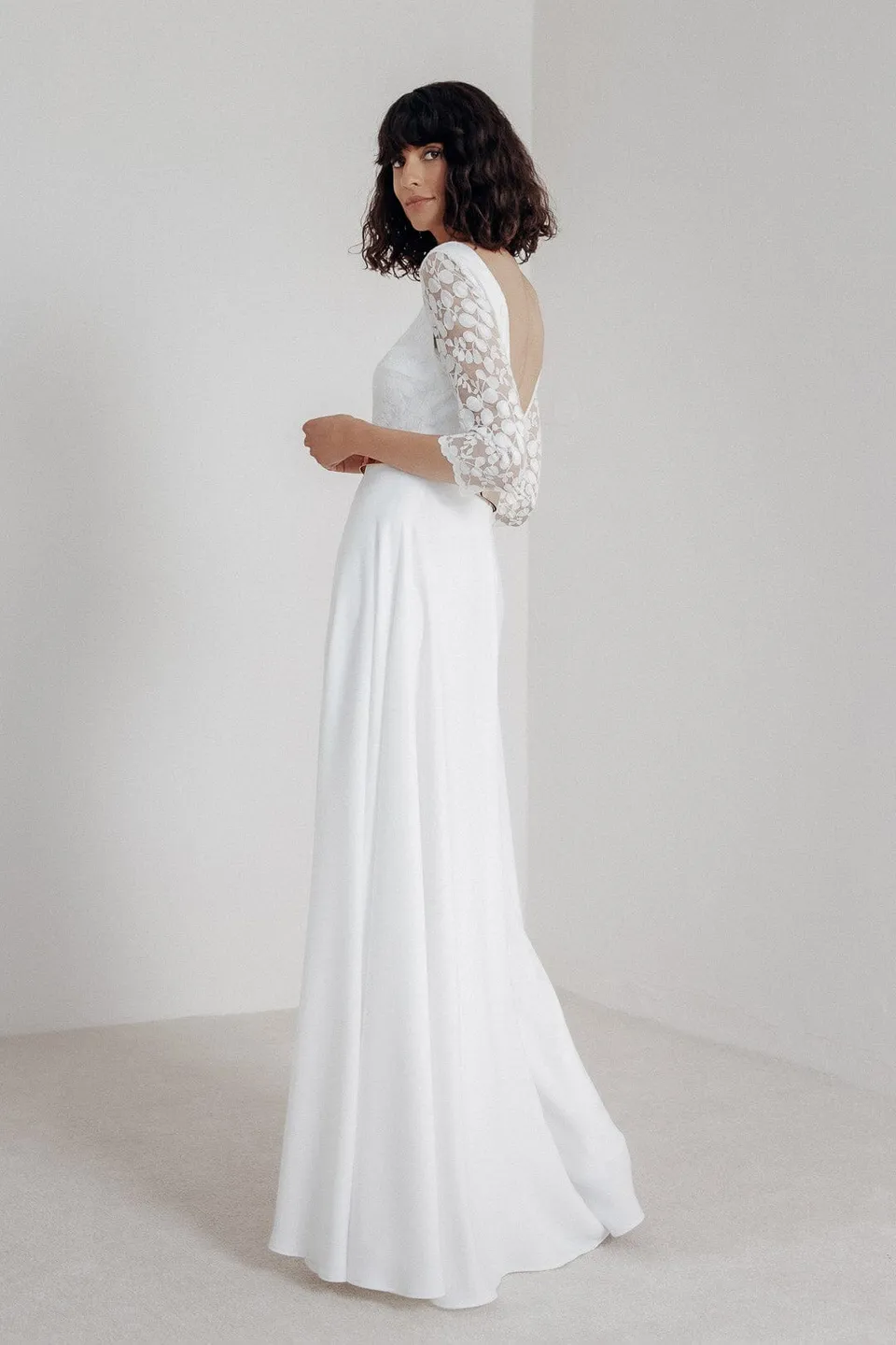noni-mylou-langer-braut-rock-cr-pe-a-linie-ivory-outlet image 1