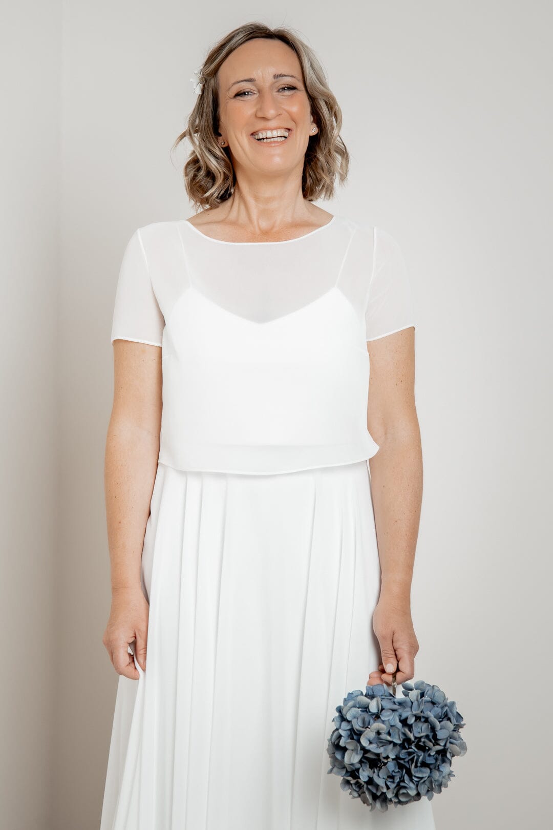 noni-lani-kurzarm-braut-top-aus-chiffon-in-ivory image 7