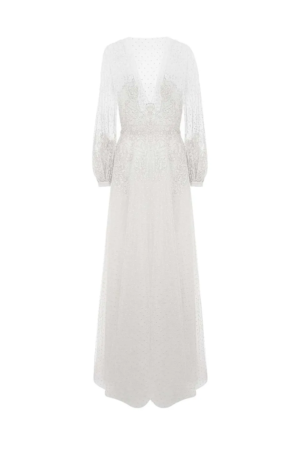 kaviar-gauche-champagne-sleeve-brautkleid-lam-spitze image 1