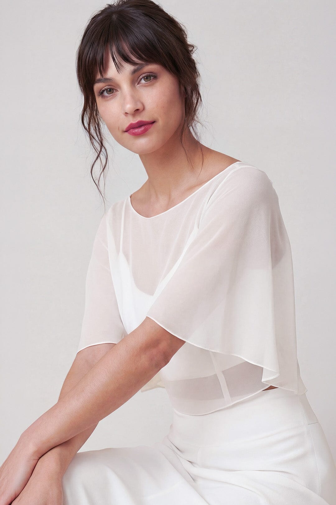 noni-effie-chiffon-braut-top-ivory-volants-rmel-v-ausschnitt image 3