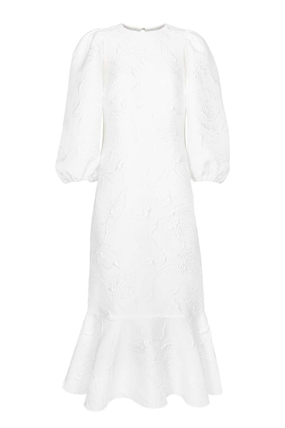 kaviar-gauche-floral-jacquard-dress-midi-ballon-rmel image 1