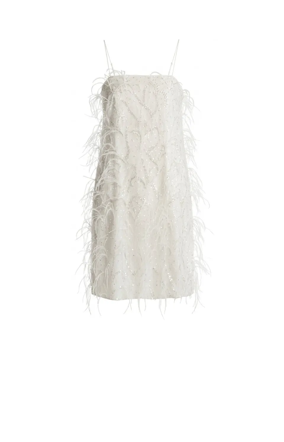 kaviar-gauche-feather-mini-dress-braut-minikleid-mit-feder-stickerei image 1