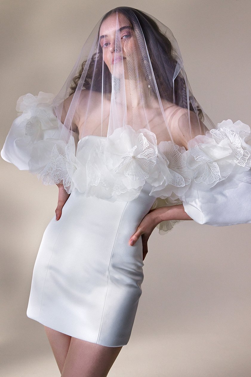 kaviar-gauche-grande-fleur-veil-s-zweilagiger-brautschleier image 1