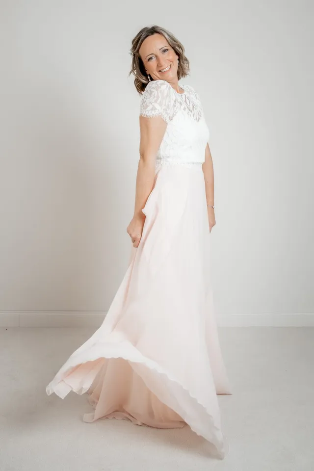noni-isla-ros-chiffonrock-maxi-in-tellerform-rosa image 1