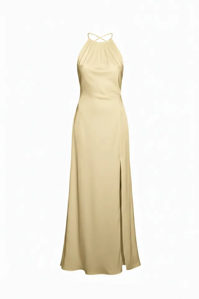 kaviar-gauche-emi-abendkleid-in-gelb-mit-schlitz image 1