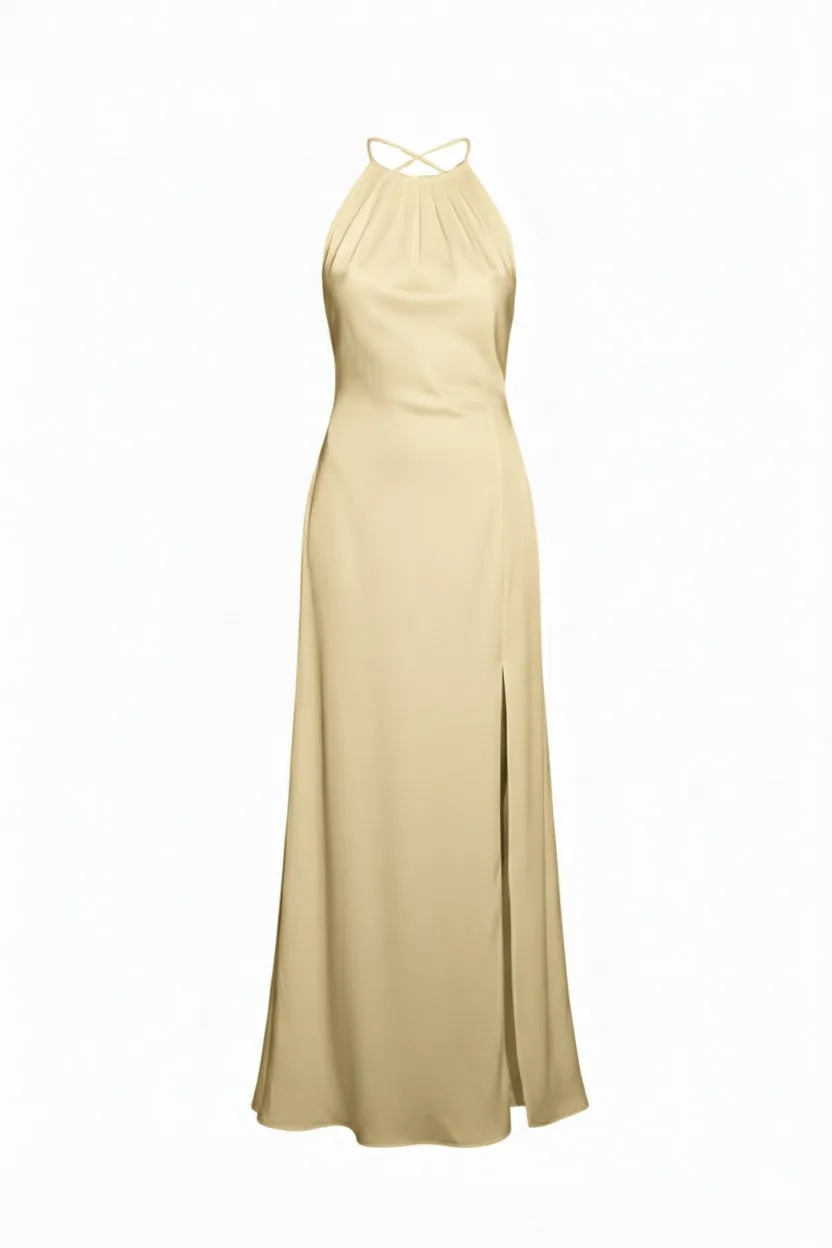 kaviar-gauche-emi-abendkleid-in-gelb-mit-schlitz image 1
