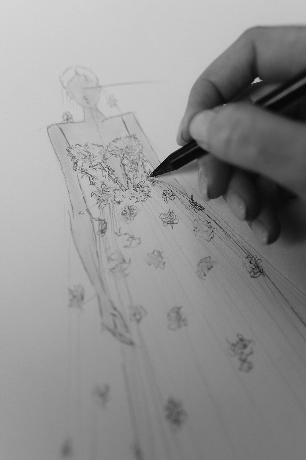 kaviar-gauche-original-illustration-a4-bleistift-kunstwerk image 2