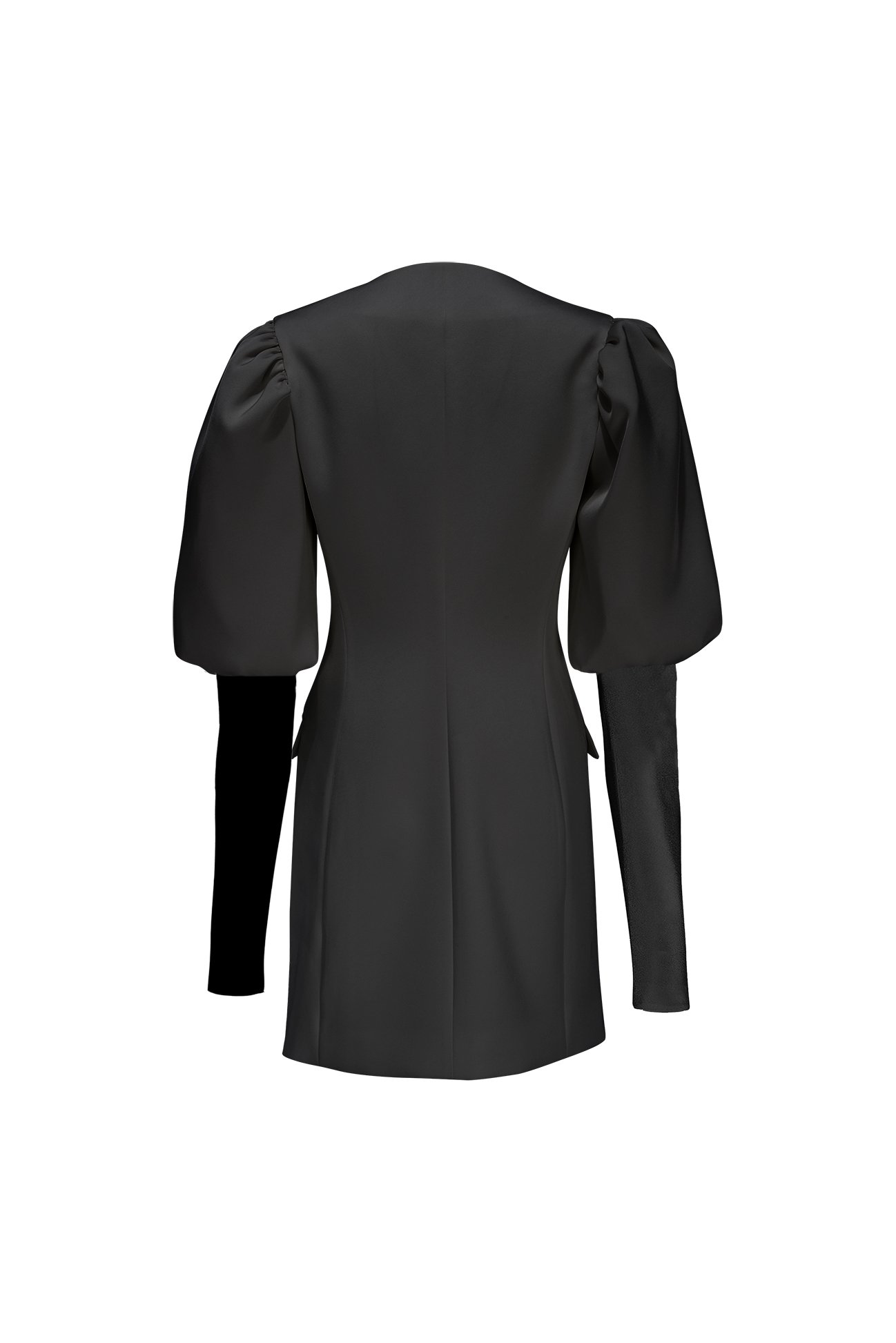 kaviar-gauche-puffy-sleeve-blazer-dress-black image 3