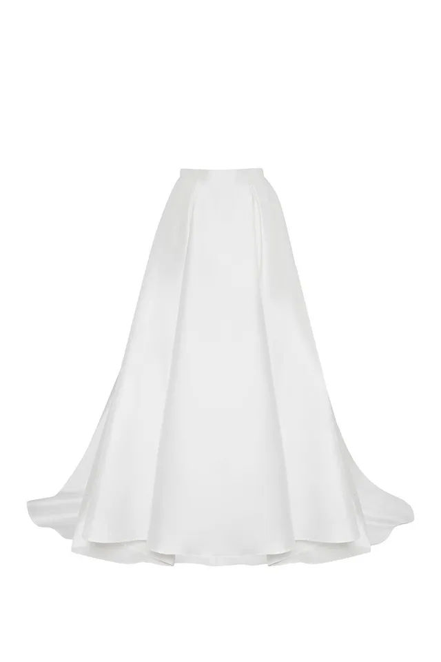 kaviar-gauche-allure-skirt-brautrock-seide-mit-schlitz image 1