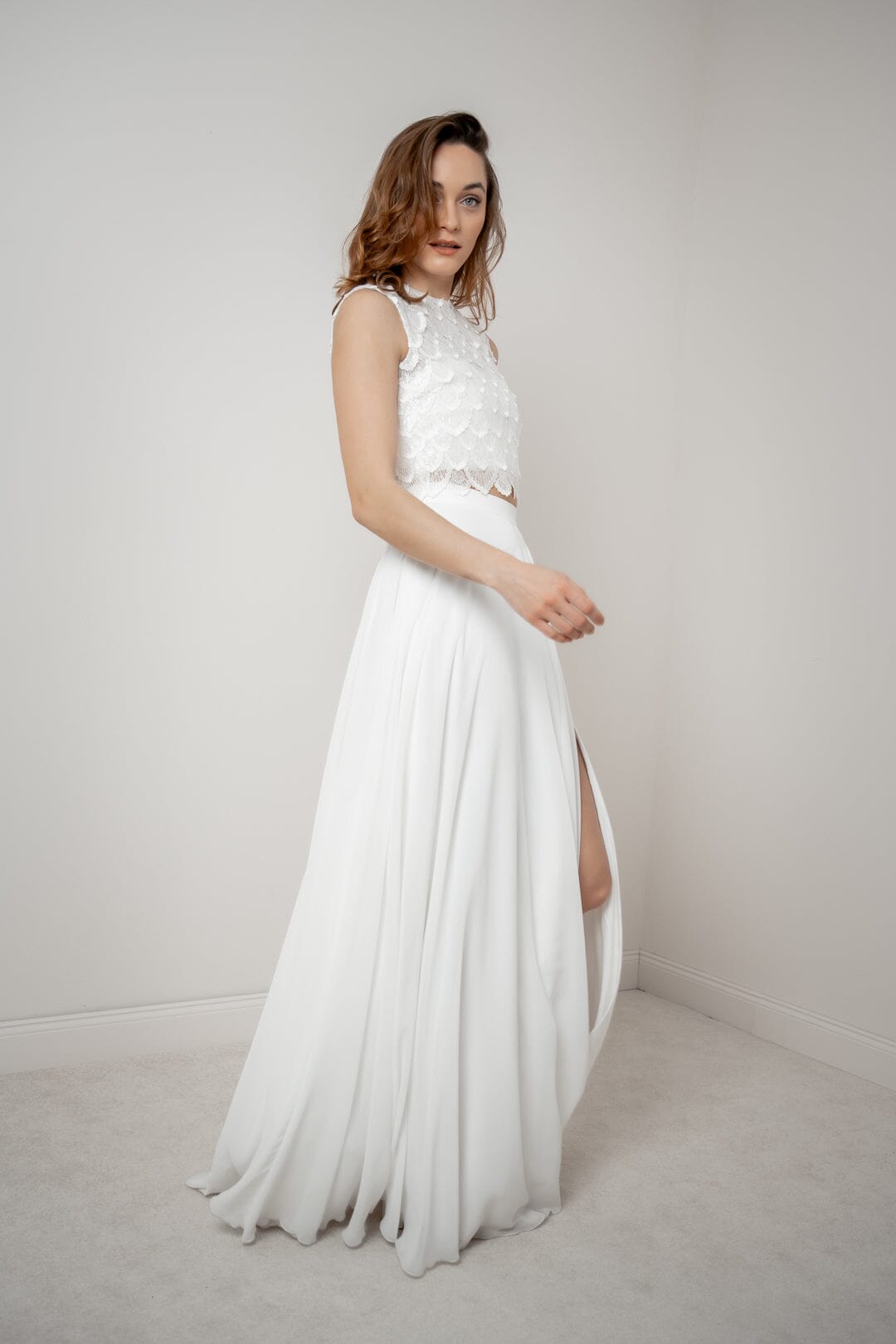noni-jona-maxi-braut-rock-in-ivory-mit-beinschlitz-aus-chiffon image 3