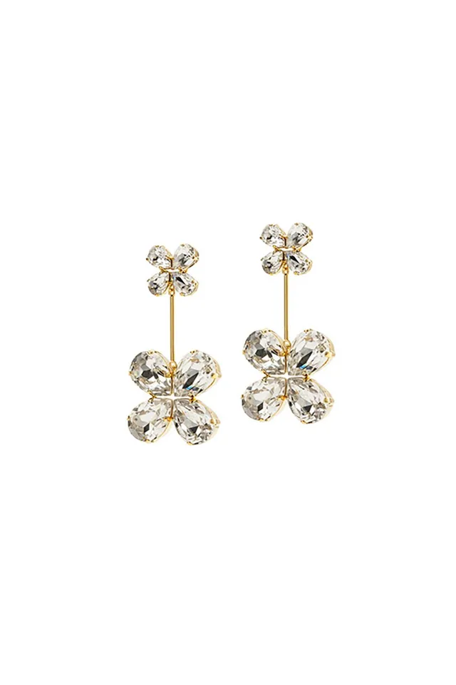 kaviar-gauche-trefoil-summer-cocktail-earrings-kristall-ohrringe-gold image 1