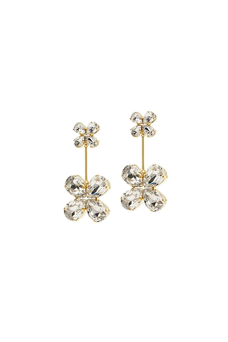 kaviar-gauche-trefoil-summer-cocktail-earrings-kristall-ohrringe-gold image 1