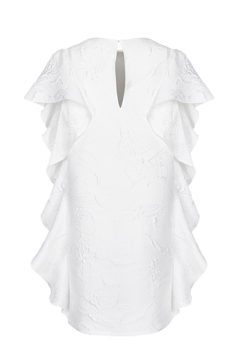 kaviar-gauche-vera-volant-minikleid-floraler-jacquard image 3