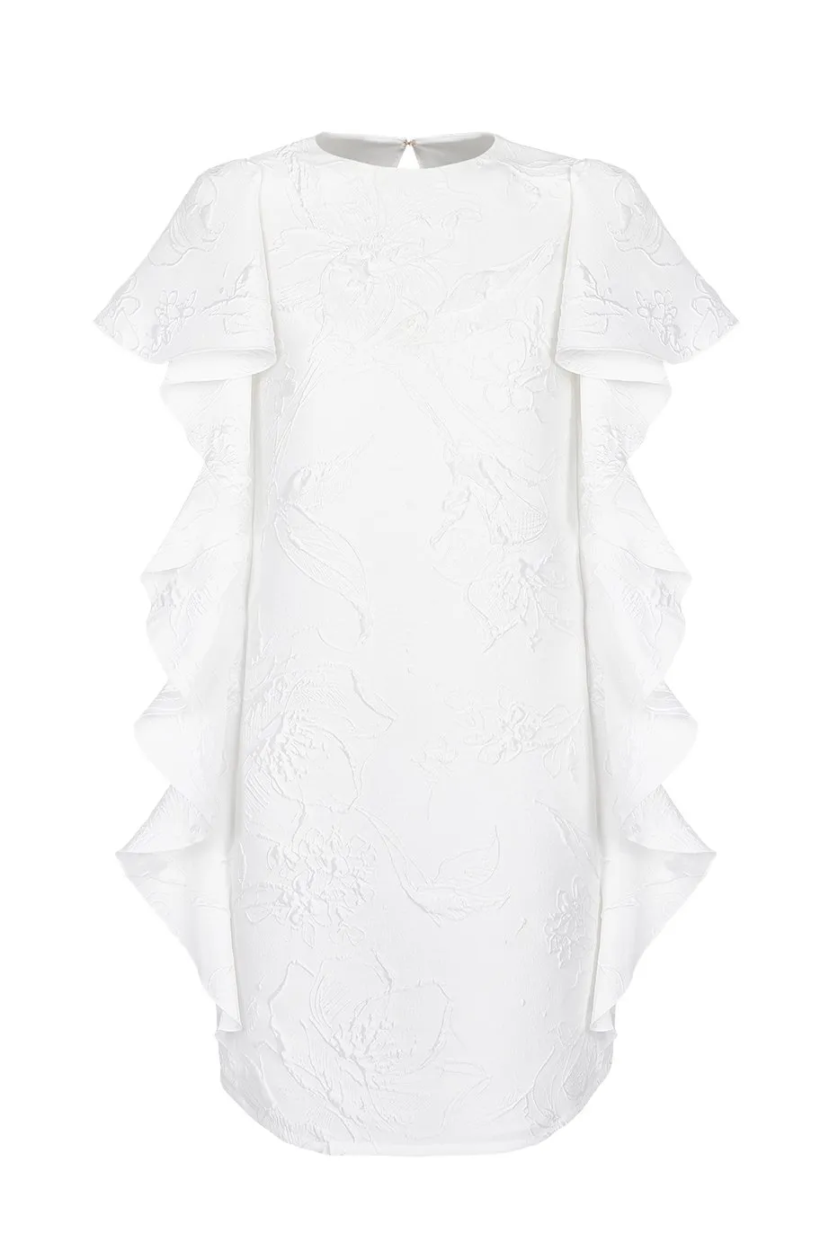 kaviar-gauche-vera-volant-minikleid-floraler-jacquard image 1
