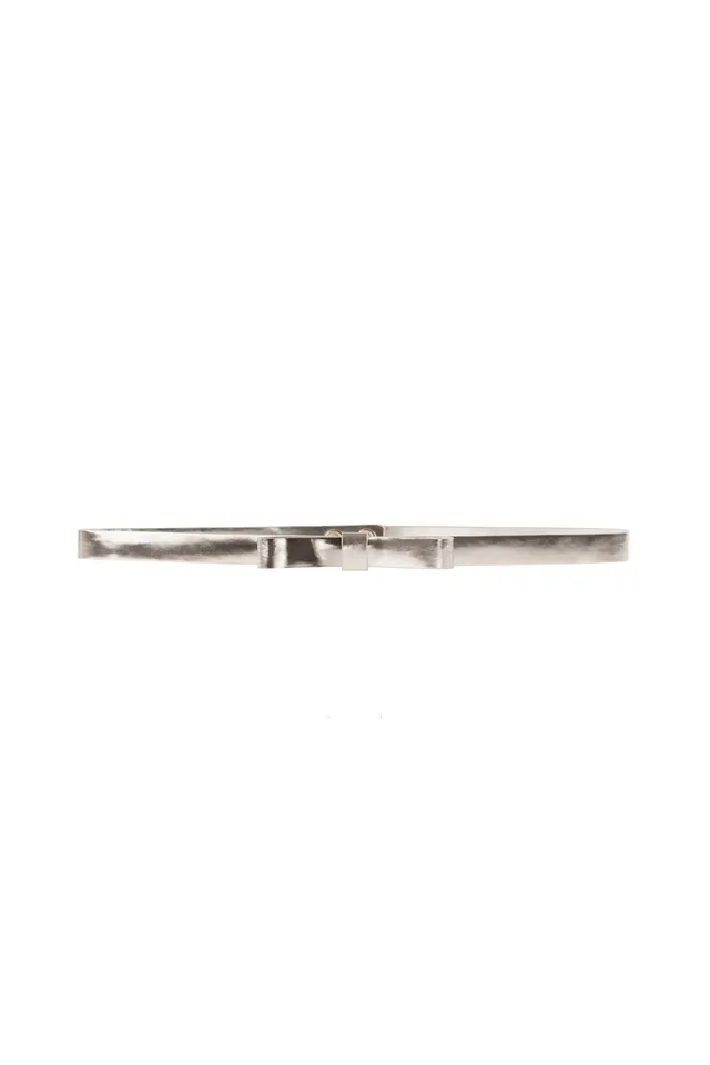 kaviar-gauche-new-metallic-bow-belt-mini-schleifeng-rtel-1-7-cm-metallic-leder image 1