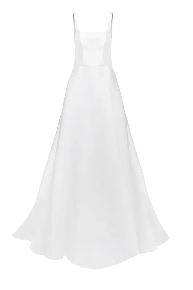 kaviar-gauche-spencer-square-dress-plain-a-linie-mit-schleppe image 1