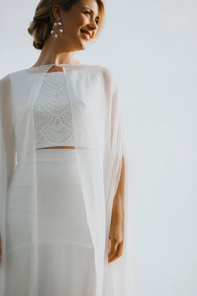 noni-selected-philia-chiffon-braut-cape-ivory-mit-perle image 1