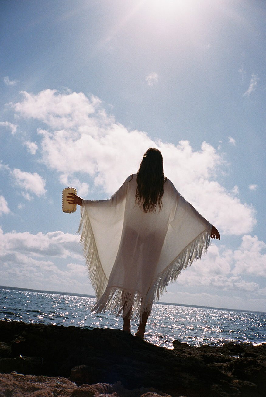 kaviar-gauche-bardot-fringe-caftan-strandkleid-one-size image 5