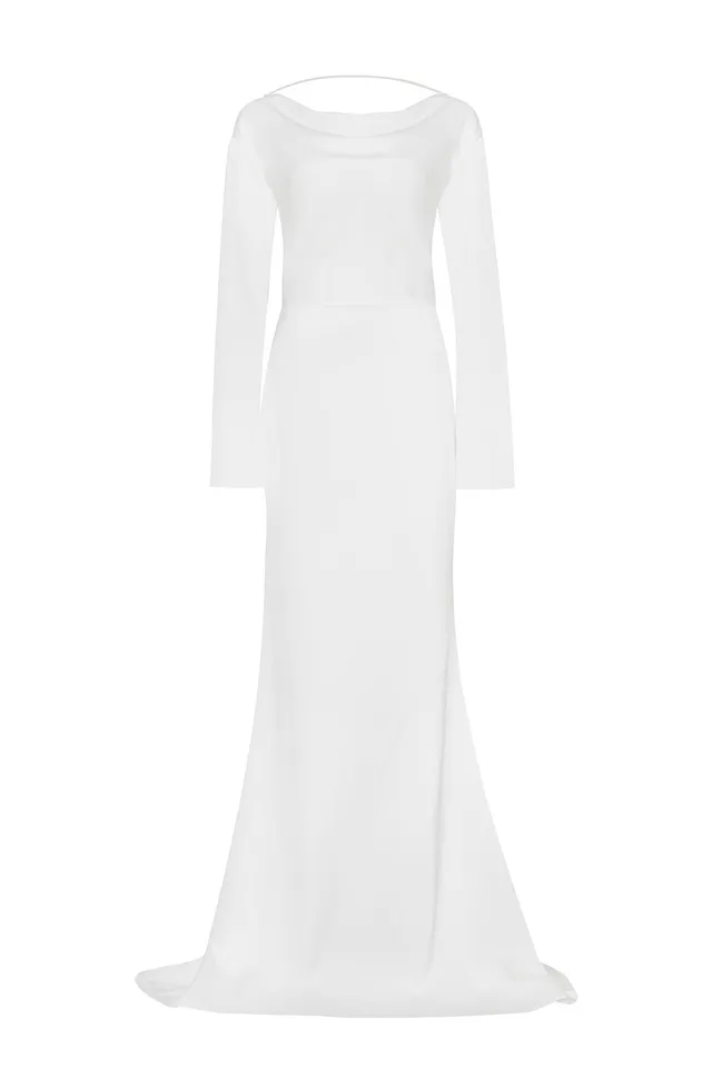 kaviar-gauche-waterfall-longsleeve-dress-mermaid-brautkleid image 1