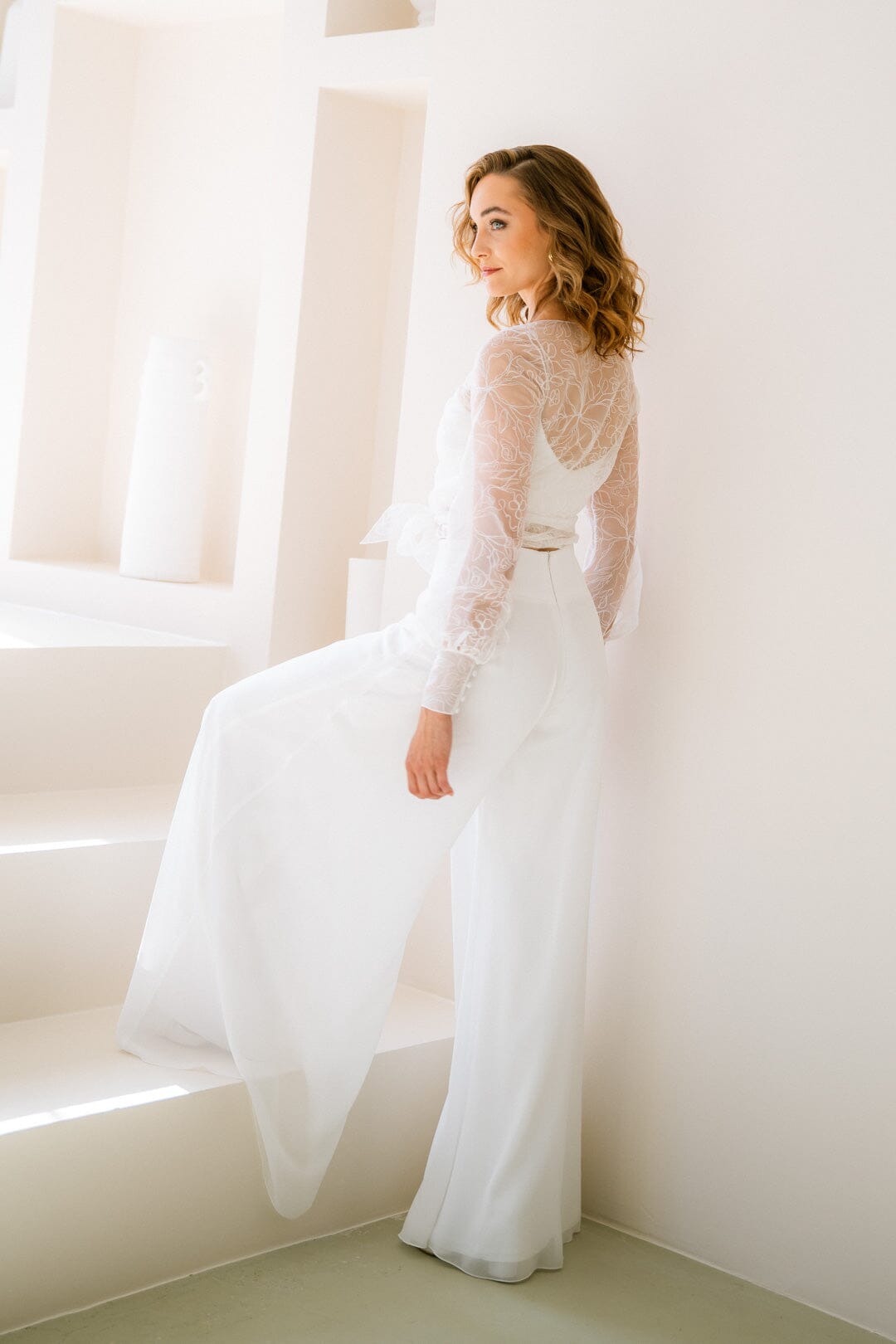 noni-nivis-braut-hose-chiffon-ivory-extra-weites-bein image 2