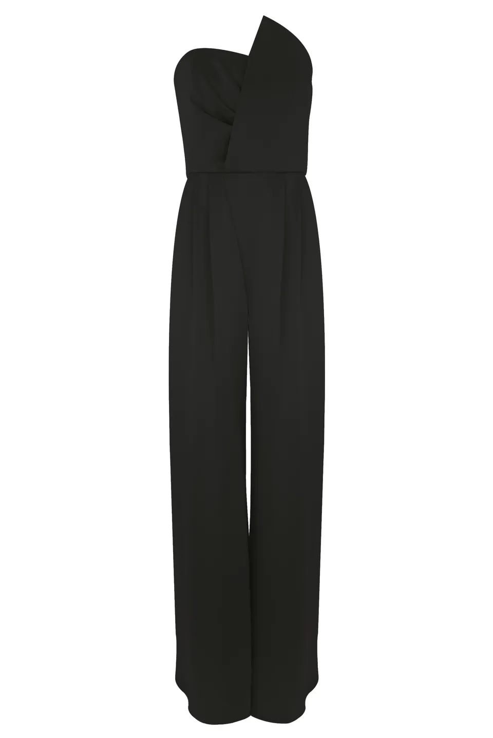 kaviar-gauche-asymmetric-bustier-overall-black-jumpsuit image 1