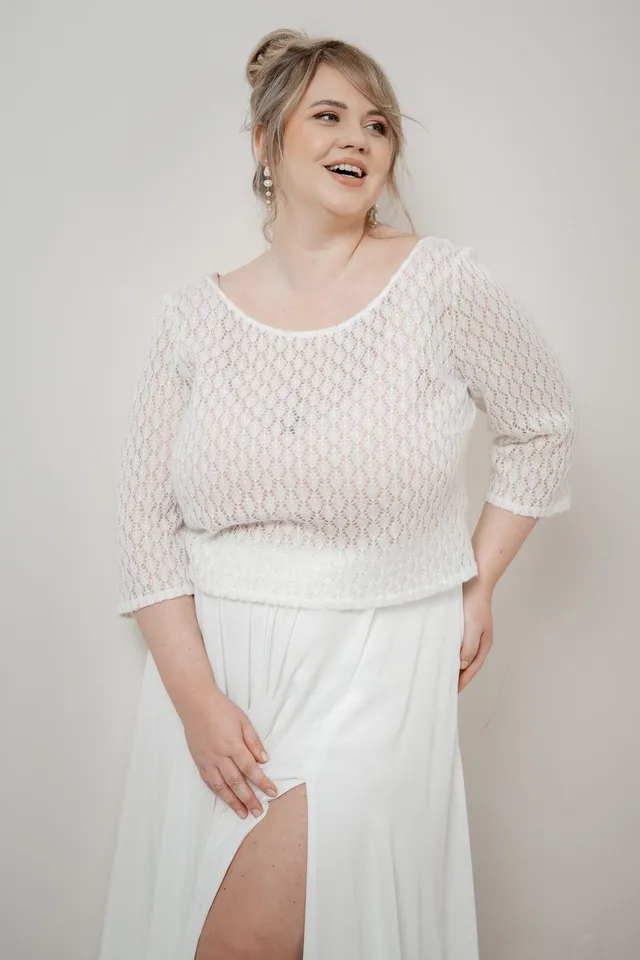 noni-curvy-haldis-gemusterter-braut-pulli-ivory image 1