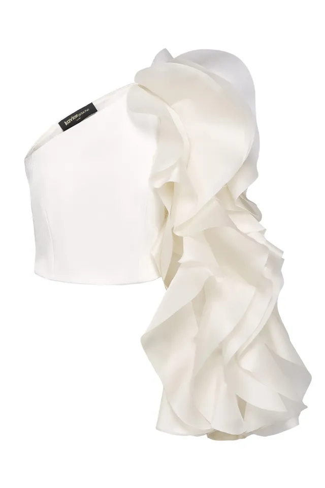 kaviar-gauche-talitha-top-asymmetrisches-braut-crop-top-mit-volant image 1