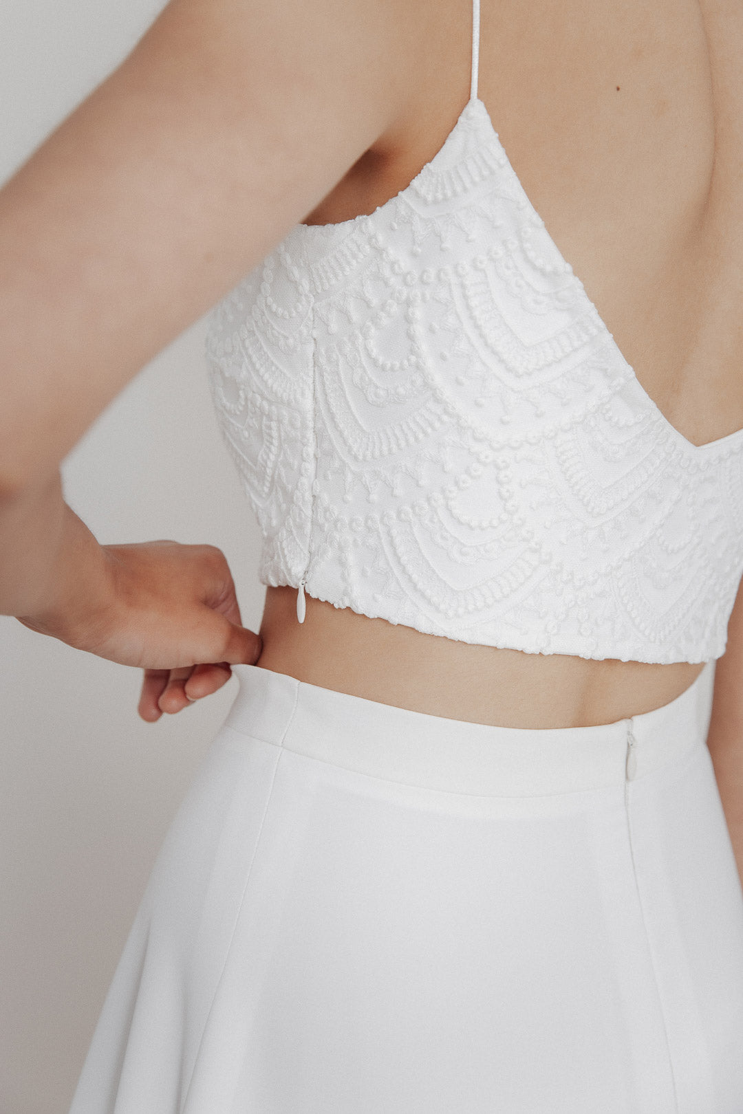 noni-niah-cropped-extra-kurzes-braut-top-aus-vintage-spitze image 7