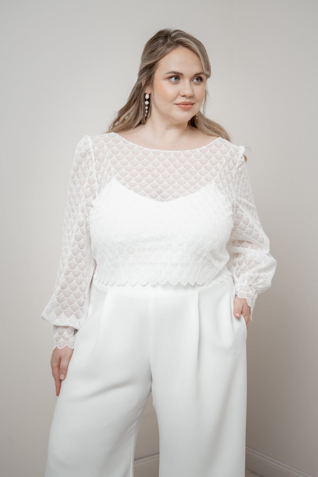 noni-selected-esthi-langarm-top-art-d-co-spitze-ivory image 3